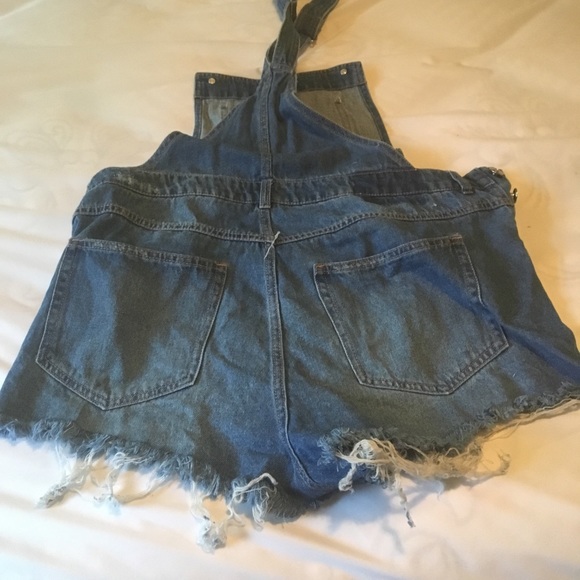 Distress H&M Overall Shorts *** SOLD *** - Picture 3 of 4